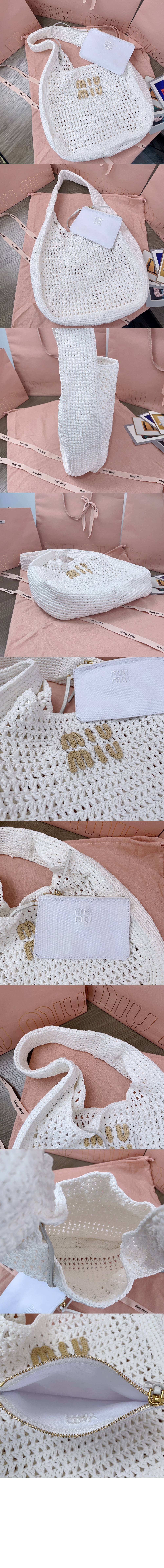 미러급레플리카사이트 | 명품레플리카 전문 쇼핑몰  | 퍼스트원 - 우븐 패브릭 호보백 5BC116 > 미우미우