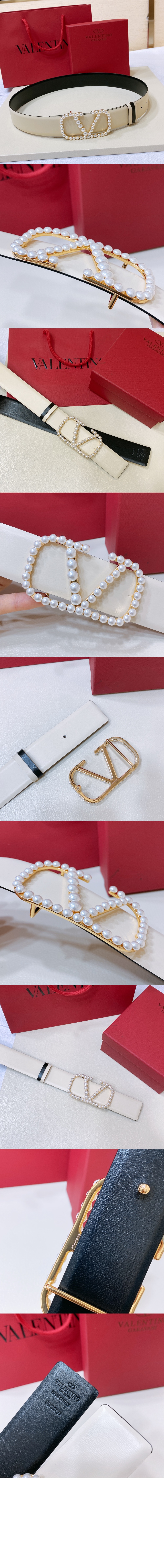 미러급레플리카사이트 | 명품레플리카 전문 쇼핑몰  | 퍼스트원 - 진주 광택이 있는 송아지 가죽 벨트 > 발렌티노