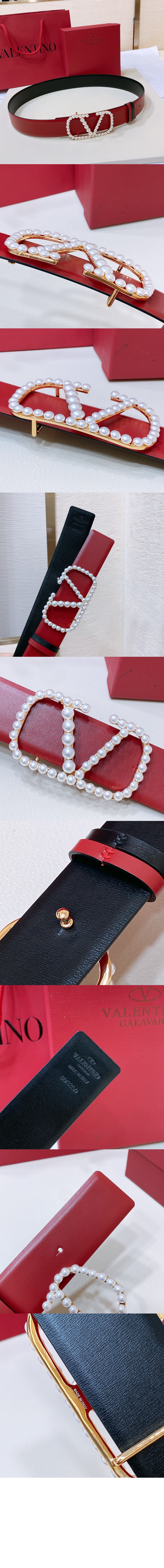 미러급레플리카사이트 | 명품레플리카 전문 쇼핑몰  | 퍼스트원 - 진주 광택이 있는 송아지 가죽 벨트 > 발렌티노