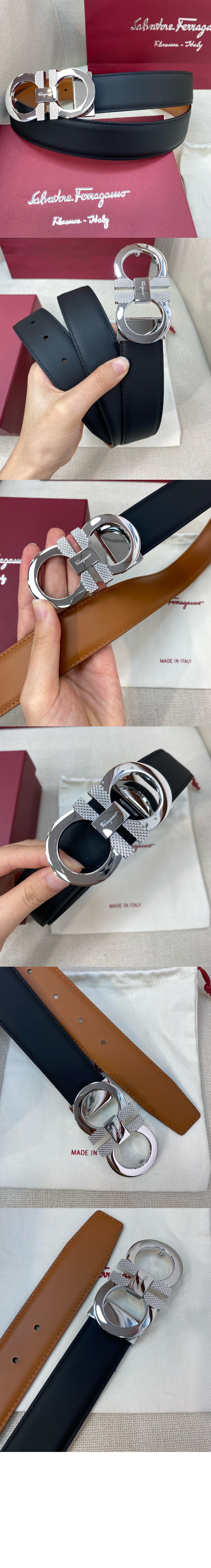 미러급레플리카사이트 | 명품레플리카 전문 쇼핑몰  | 퍼스트원 - 길이 조절이 가능한 리버서블 간치니 벨트 670084 > 페레가모