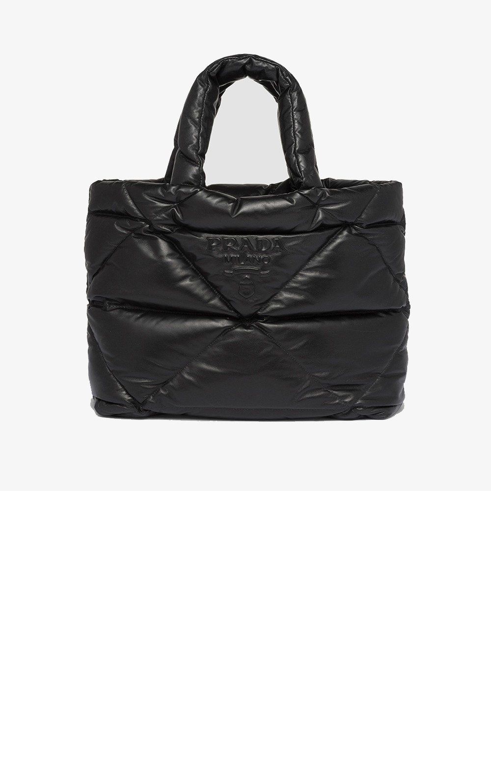 미러급레플리카사이트 | 명품레플리카 전문 쇼핑몰  | 퍼스트원 - 가죽 패딩 토트백 1BG411 > 프라다