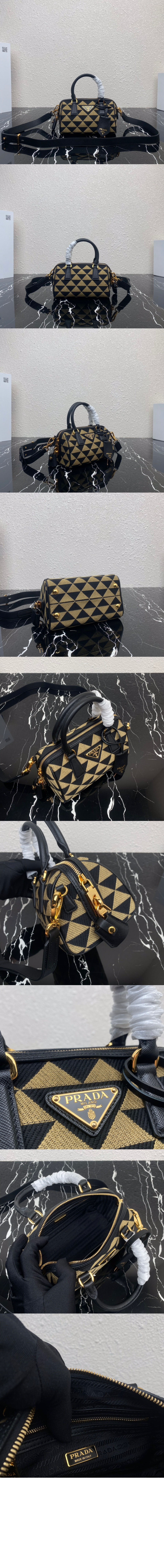 미러급레플리카사이트 | 명품레플리카 전문 쇼핑몰  | 퍼스트원 - 자수 패브릭 탑 핸들백 1BB846 > 프라다