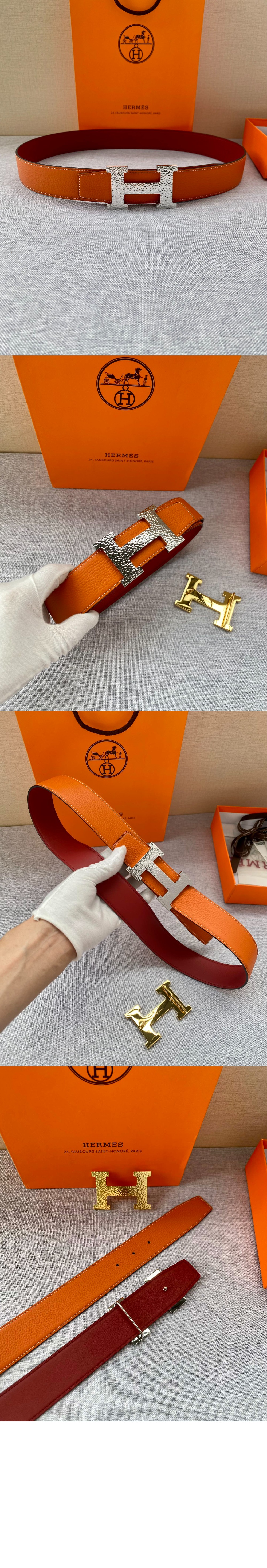 미러급레플리카사이트 | 명품레플리카 전문 쇼핑몰  | 퍼스트원 - H Martelee 버클 & 양면 가죽 벨트 > 에르메스