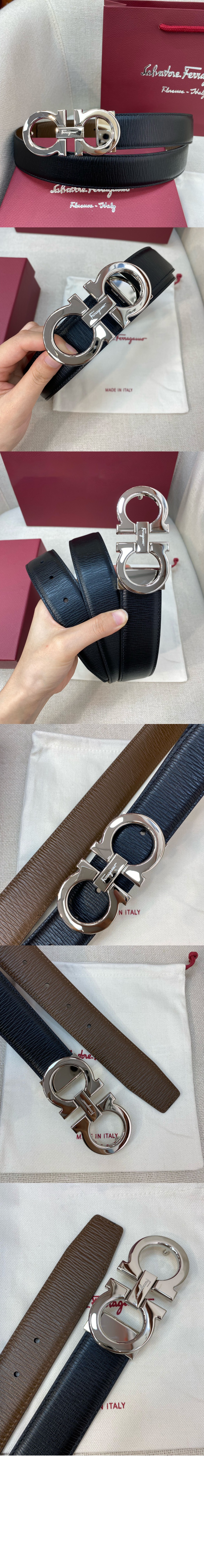 미러급레플리카사이트 | 명품레플리카 전문 쇼핑몰  | 퍼스트원 - 길이 조절이 가능한 리버서블 간치니 벨트 679710 > 페레가모