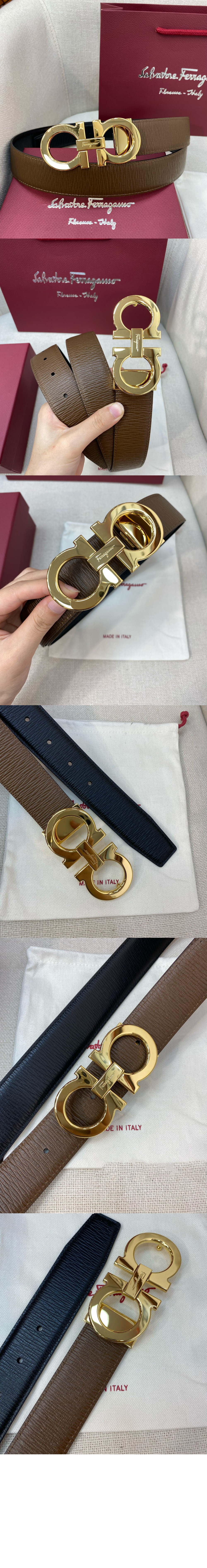 미러급레플리카사이트 | 명품레플리카 전문 쇼핑몰  | 퍼스트원 - 길이 조절이 가능한 리버서블 간치니 벨트 679710 > 페레가모