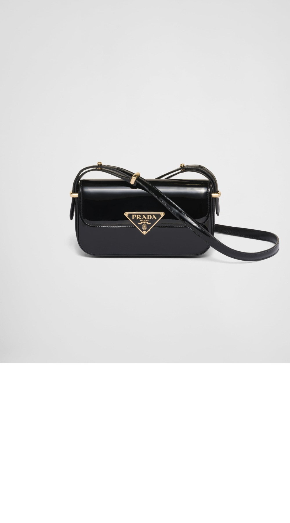 미러급레플리카사이트 | 명품레플리카 전문 쇼핑몰  | 퍼스트원 - 플랩 에나멜 레더 숄더백 1BD339 > 프라다