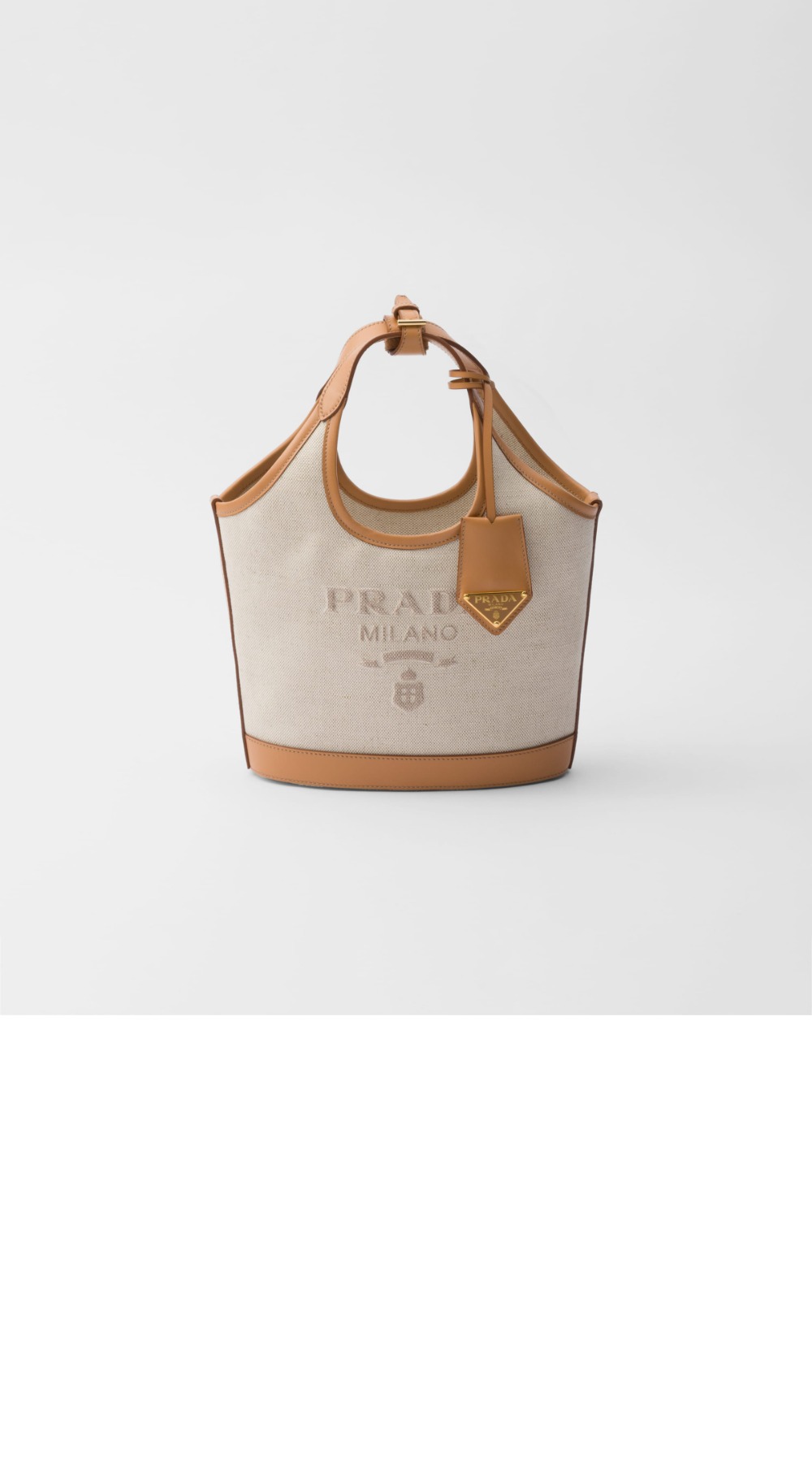 미러급레플리카사이트 | 명품레플리카 전문 쇼핑몰  | 퍼스트원 - 리넨 혼방 및 가죽 미니 버클백 1BE074 > 프라다