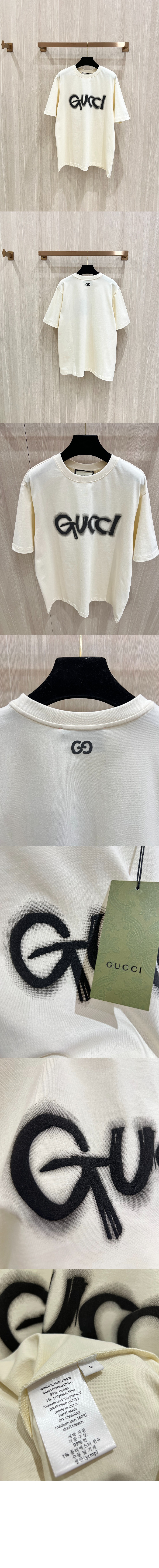 미러급레플리카사이트 | 명품레플리카 전문 쇼핑몰  | 퍼스트원 - 로고 프린트 반팔 > 구찌