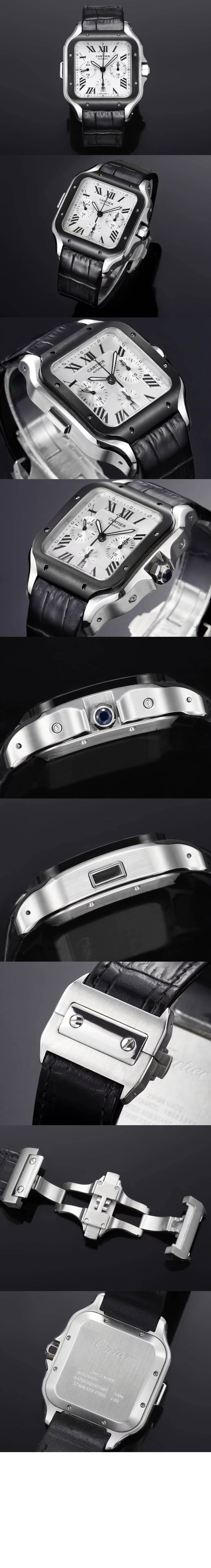 미러급레플리카사이트 | 명품레플리카 전문 쇼핑몰  | 퍼스트원 - 산토스 드 까르띠에 크로노그래프 워치 43.3 WSSA0017 > 까르띠에