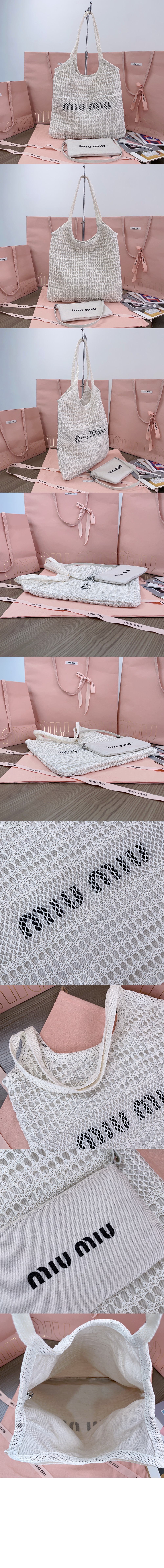 미러급레플리카사이트 | 명품레플리카 전문 쇼핑몰  | 퍼스트원 - 토트백 우븐 리넨 미니 5BG231 > 미우미우