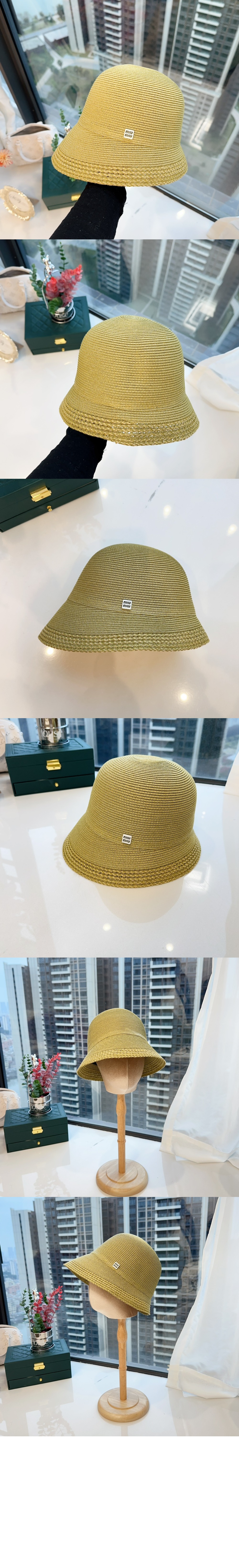 미러급레플리카사이트 | 명품레플리카 전문 쇼핑몰  | 퍼스트원 - 핀턱 언밸런스 버킷햇 5HC543 > 미우미우