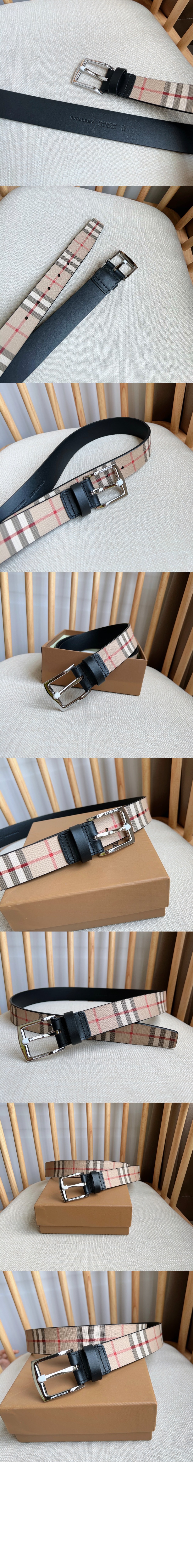미러급레플리카사이트 | 명품레플리카 전문 쇼핑몰  | 퍼스트원 - 빈티지 체크 및 가죽 벨트  80527821 > 버버리