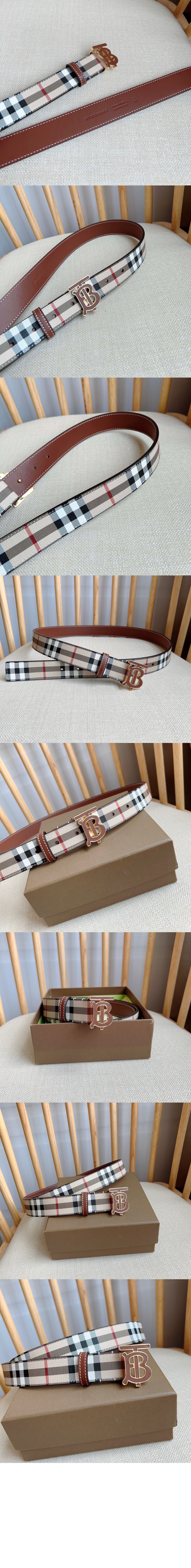 미러급레플리카사이트 | 명품레플리카 전문 쇼핑몰  | 퍼스트원 - 체크 레더 TB 벨트 80704121 > 버버리