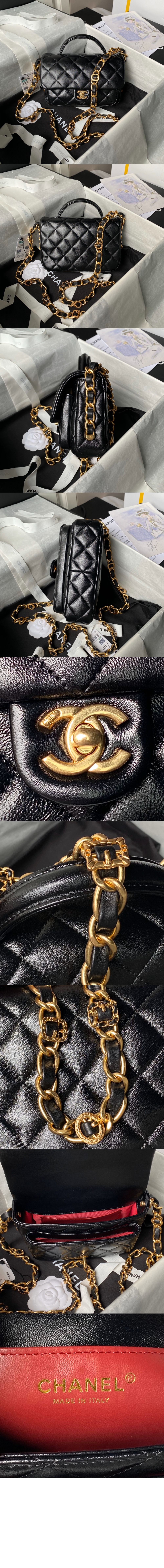 미러급레플리카사이트 | 명품레플리카 전문 쇼핑몰  | 퍼스트원 - 핸들 장식의 미니 플랩백 AS4992 > 샤넬