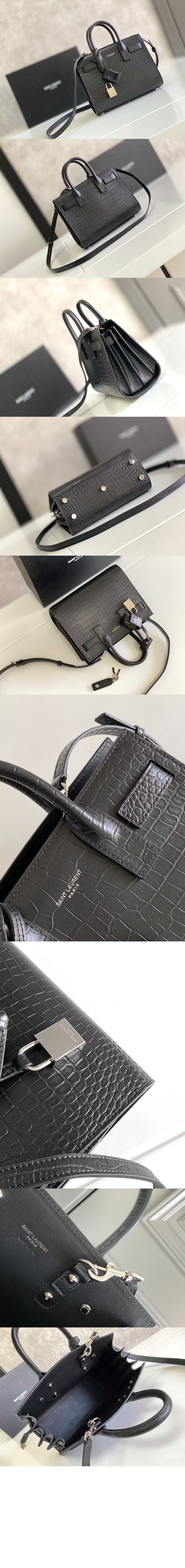 미러급레플리카사이트 | 명품레플리카 전문 쇼핑몰  | 퍼스트원 - 엠보싱 크로커다일 가죽 소재 나노 데일리백 392035 > 생로랑