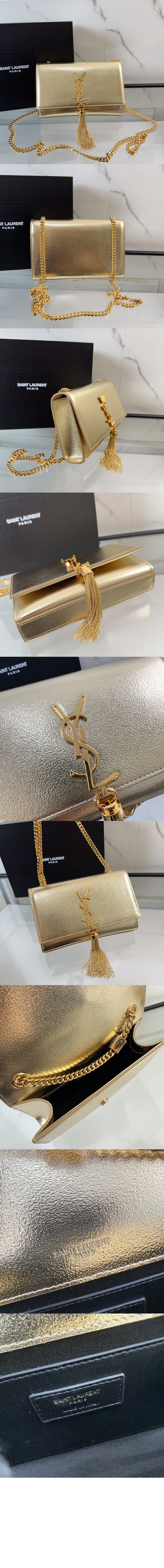 미러급레플리카사이트 | 명품레플리카 전문 쇼핑몰  | 퍼스트원 - 메탈릭 가죽 소재의 KATE 스몰 태슬백 474366 > 생로랑