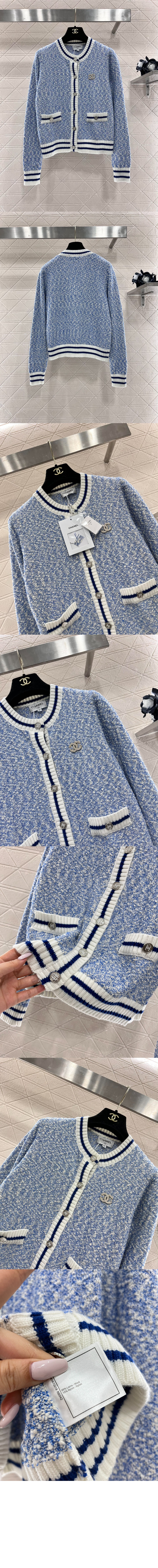 미러급레플리카사이트 | 명품레플리카 전문 쇼핑몰  | 퍼스트원 - 로고 니트 코트 > 샤넬