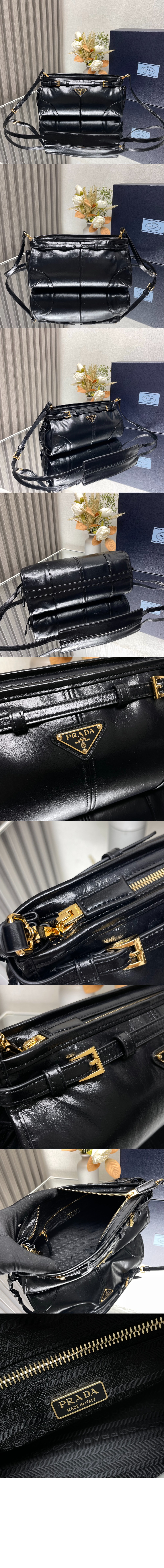미러급레플리카사이트 | 명품레플리카 전문 쇼핑몰  | 퍼스트원 - 스몰 가죽 숄더백 1BH215 > 프라다