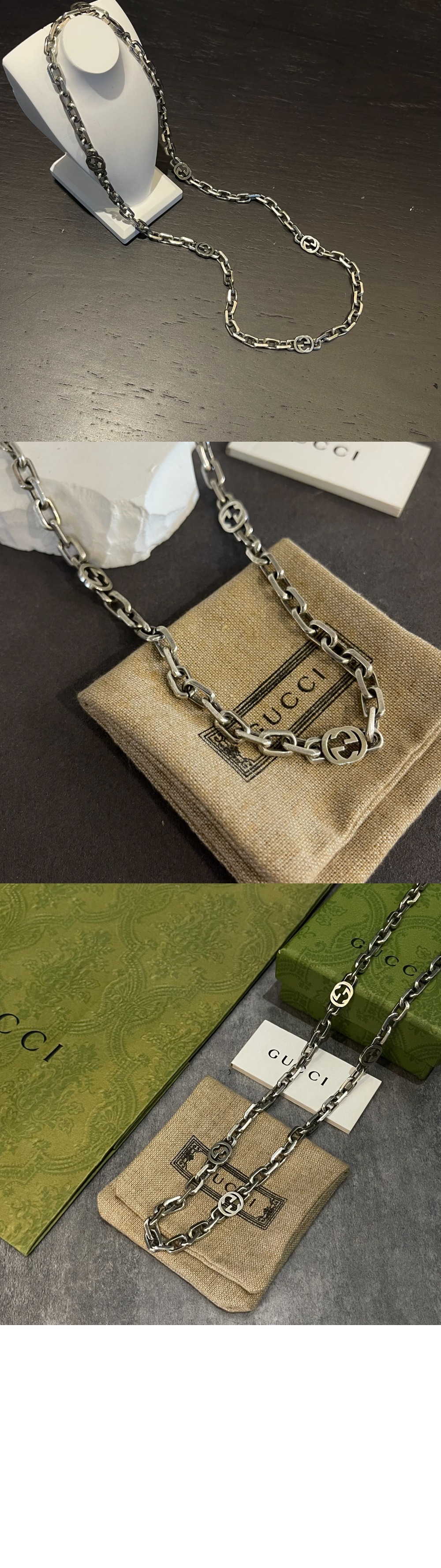 미러급레플리카사이트 | 명품레플리카 전문 쇼핑몰  | 퍼스트원 - 인터로킹 목걸이 616941 > 구찌