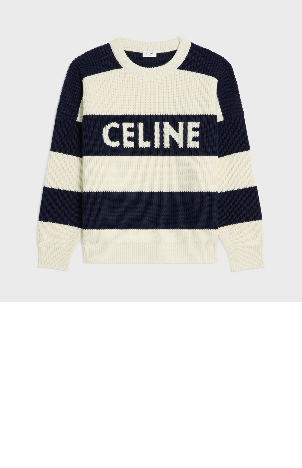 미러급레플리카사이트 | 명품레플리카 전문 쇼핑몰  | 퍼스트원 - 오버사이즈 스웨터 스트라이프 코튼 > 셀린느