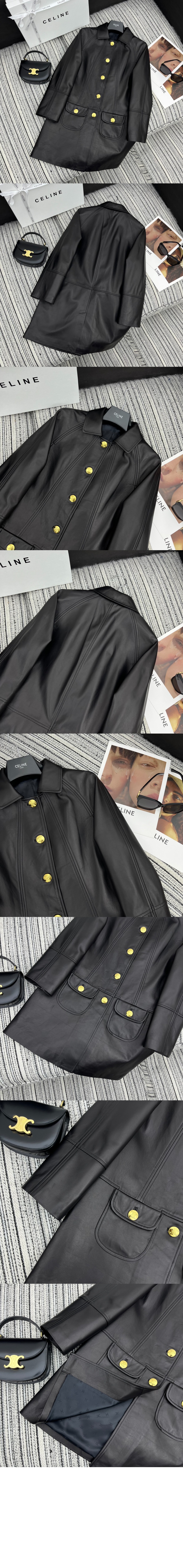 미러급레플리카사이트 | 명품레플리카 전문 쇼핑몰  | 퍼스트원 - 클로딘 칼라 코트 소프트 램스킨 > 셀린느