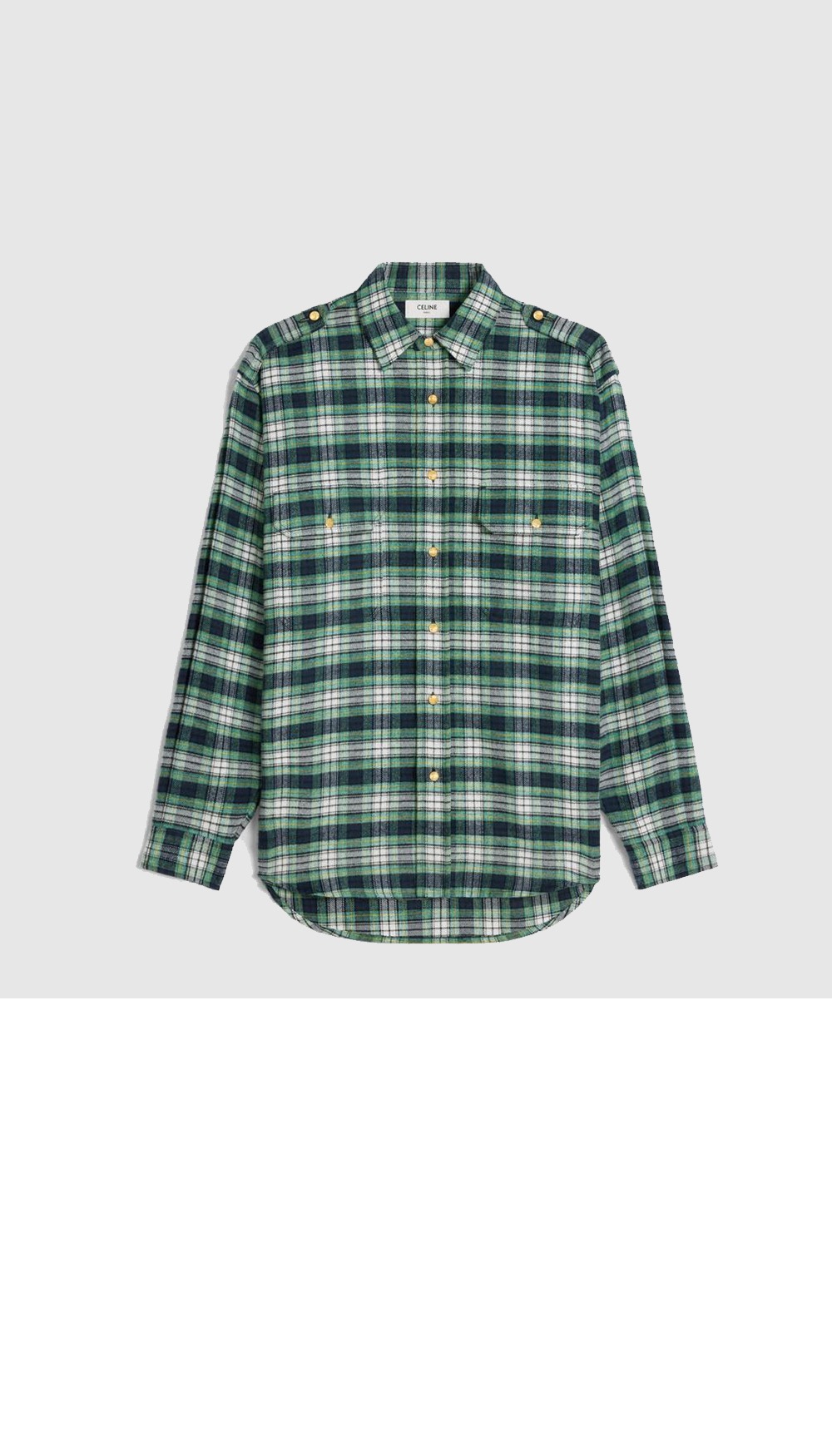 미러급레플리카사이트 | 명품레플리카 전문 쇼핑몰  | 퍼스트원 - 체크무늬 플란넬 오버셔츠 > 셀린느