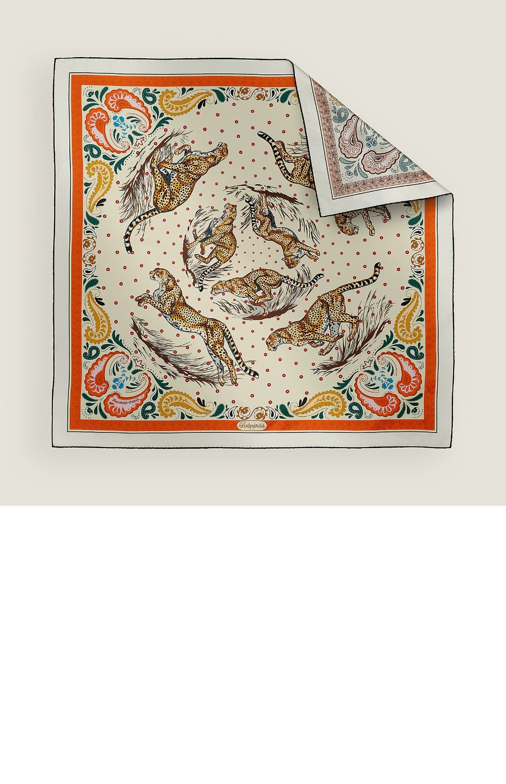 미러급레플리카사이트 | 명품레플리카 전문 쇼핑몰  | 퍼스트원 - Guepards Bandana 더블 페이스 스카프 90 > 에르메스