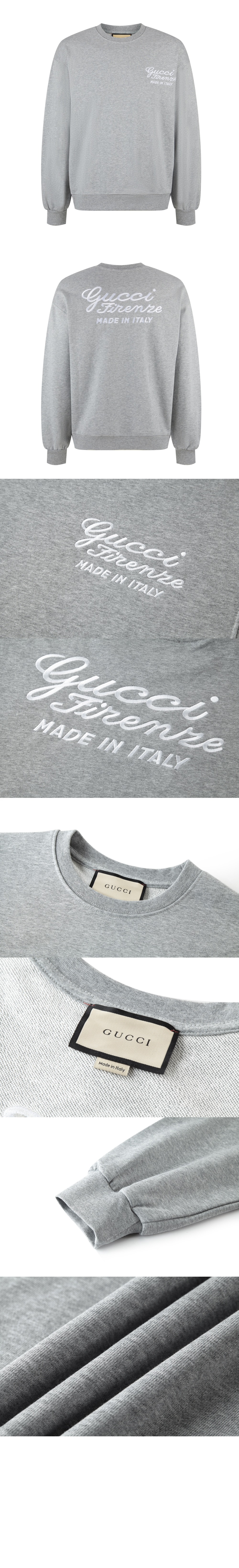 미러급레플리카사이트 | 명품레플리카 전문 쇼핑몰  | 퍼스트원 - 저지 코튼 자수 스웨트셔츠 > 구찌