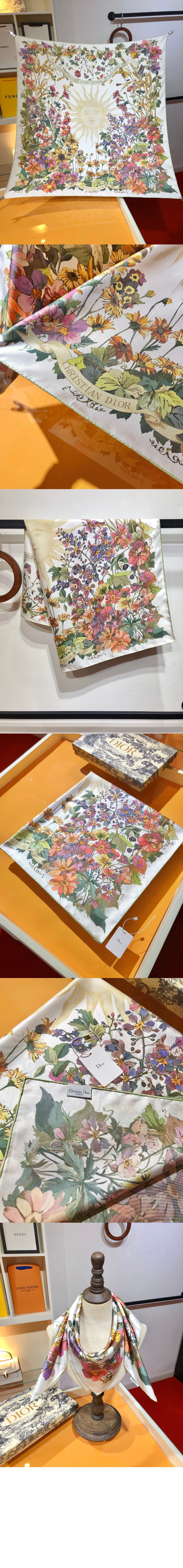 미러급레플리카사이트 | 명품레플리카 전문 쇼핑몰  | 퍼스트원 - Saisons Printemps Soleil 90 스퀘어 스카프 42STA > 디올