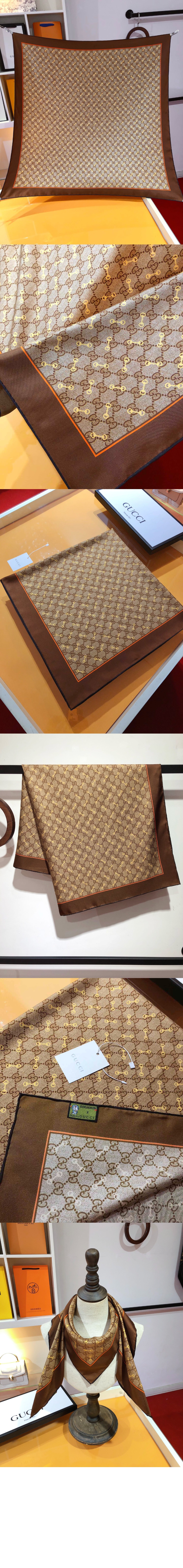 미러급레플리카사이트 | 명품레플리카 전문 쇼핑몰  | 퍼스트원 - GG 프린트 홀스빗 실크 스카프 662576 > 구찌