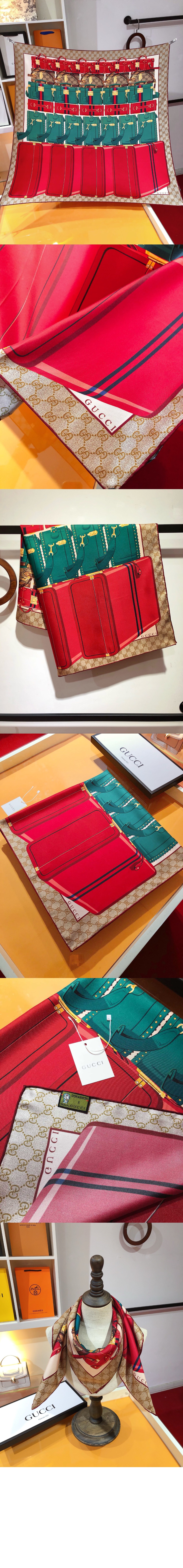 미러급레플리카사이트 | 명품레플리카 전문 쇼핑몰  | 퍼스트원 - GG 발리제리아 프린트 실크 까레 ‎783164 > 구찌