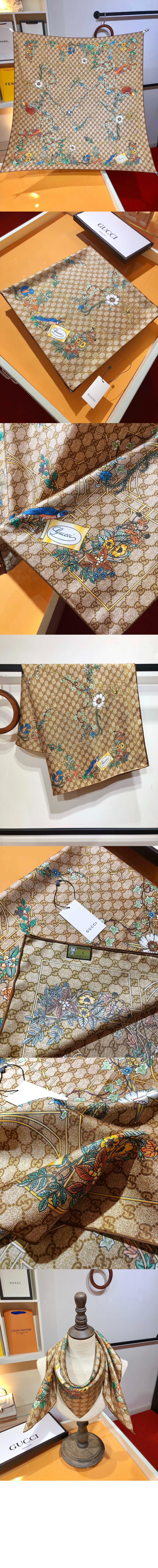 미러급레플리카사이트 | 명품레플리카 전문 쇼핑몰  | 퍼스트원 - 플로라 프린트 실크 까레 777066 > 구찌