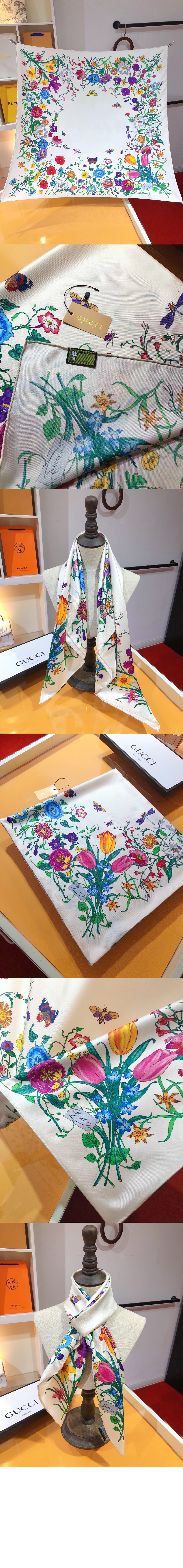 미러급레플리카사이트 | 명품레플리카 전문 쇼핑몰  | 퍼스트원 - 플로라 프린트 실크 까레 699506 > 구찌