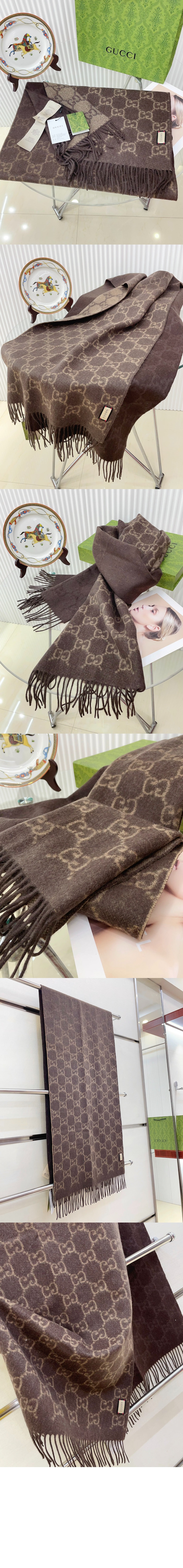 미러급레플리카사이트 | 명품레플리카 전문 쇼핑몰  | 퍼스트원 - 태슬 디테일의 GG 자카드 니트 스카프  764634 > 구찌