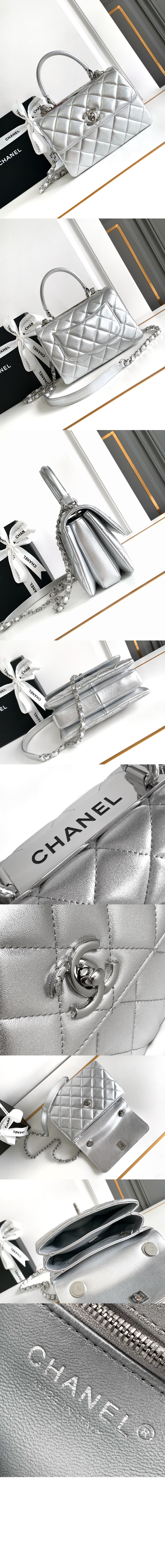 미러급레플리카사이트 | 명품레플리카 전문 쇼핑몰  | 퍼스트원 - 핸들 장식의 미니 플랩백 AS4654 > 샤넬