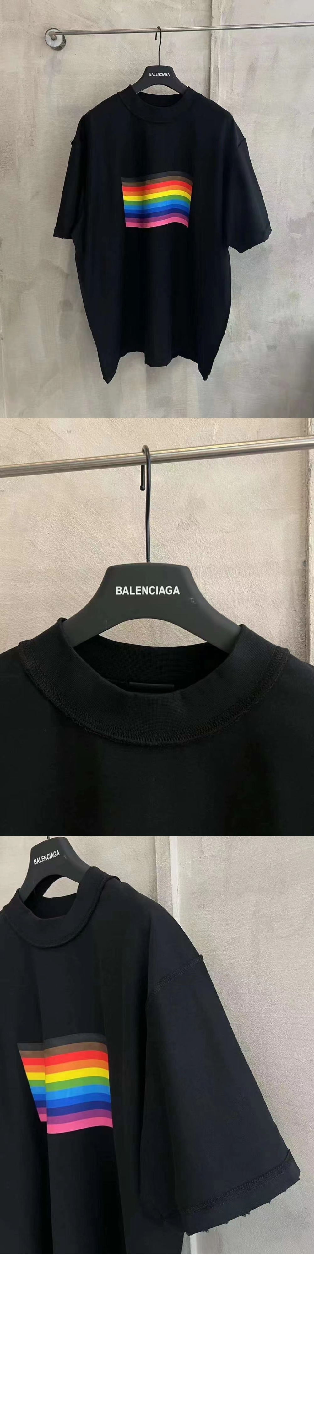미러급레플리카사이트 | 명품레플리카 전문 쇼핑몰  | 퍼스트원 - 레인보우 플래그 인사이드 아웃 오버사이즈 티셔츠 > 발렌시아가