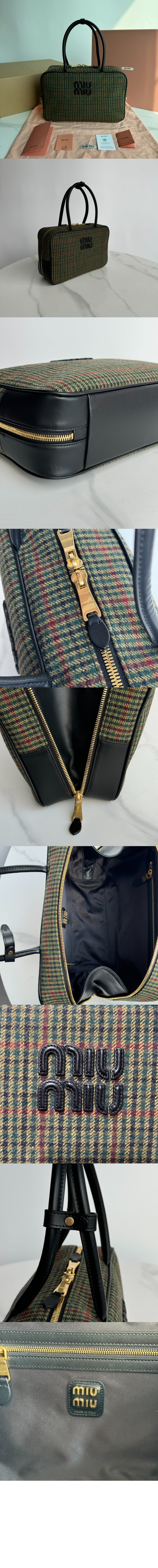 미러급레플리카사이트 | 명품레플리카 전문 쇼핑몰  | 퍼스트원 - 타탄 탑 토트백 5BB163 > 미우미우