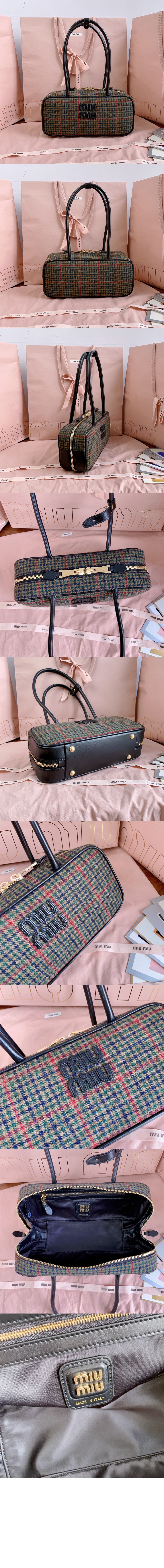 미러급레플리카사이트 | 명품레플리카 전문 쇼핑몰  | 퍼스트원 - 타탄 하운드투스 숄더백 5BB147 > 미우미우