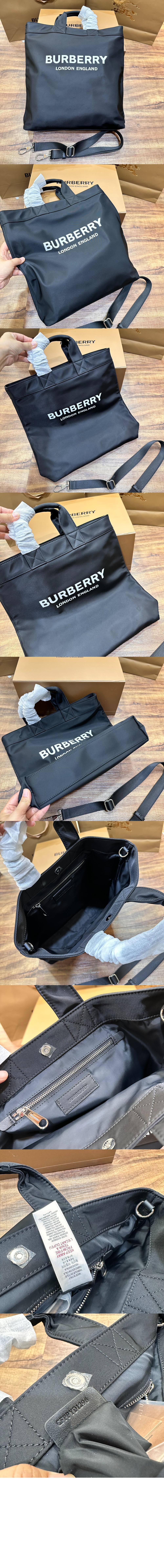 미러급레플리카사이트 | 명품레플리카 전문 쇼핑몰  | 퍼스트원 - 로고 프린트 나일론 토트백 블랙 80262331 > 버버리