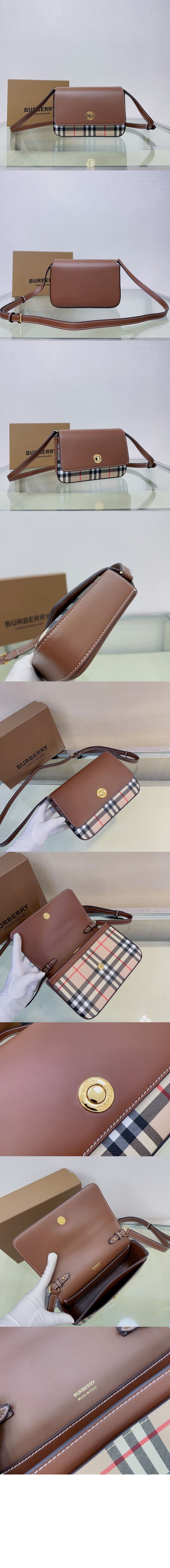미러급레플리카사이트 | 명품레플리카 전문 쇼핑몰  | 퍼스트원 - 체크 레더 페니 숄더백 80492441 > 버버리