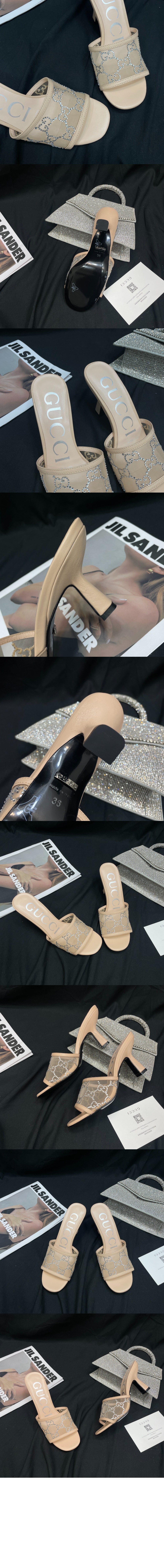 미러급레플리카사이트 | 명품레플리카 전문 쇼핑몰  | 퍼스트원 - GG 미드힐 슬라이드 샌들 ‎747245 > 구찌