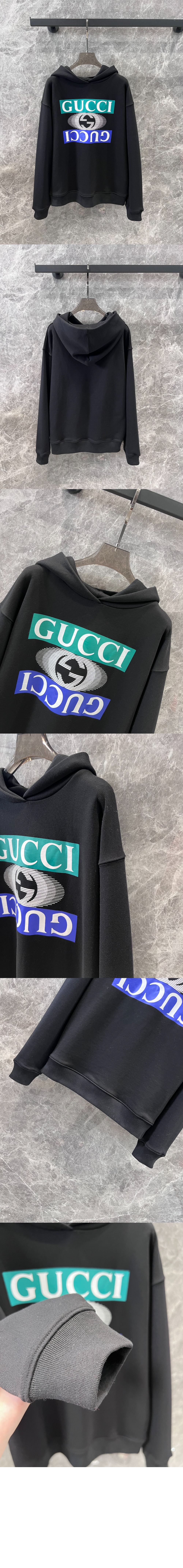 미러급레플리카사이트 | 명품레플리카 전문 쇼핑몰  | 퍼스트원 - 로고 프린팅 코튼 후드 > 구찌