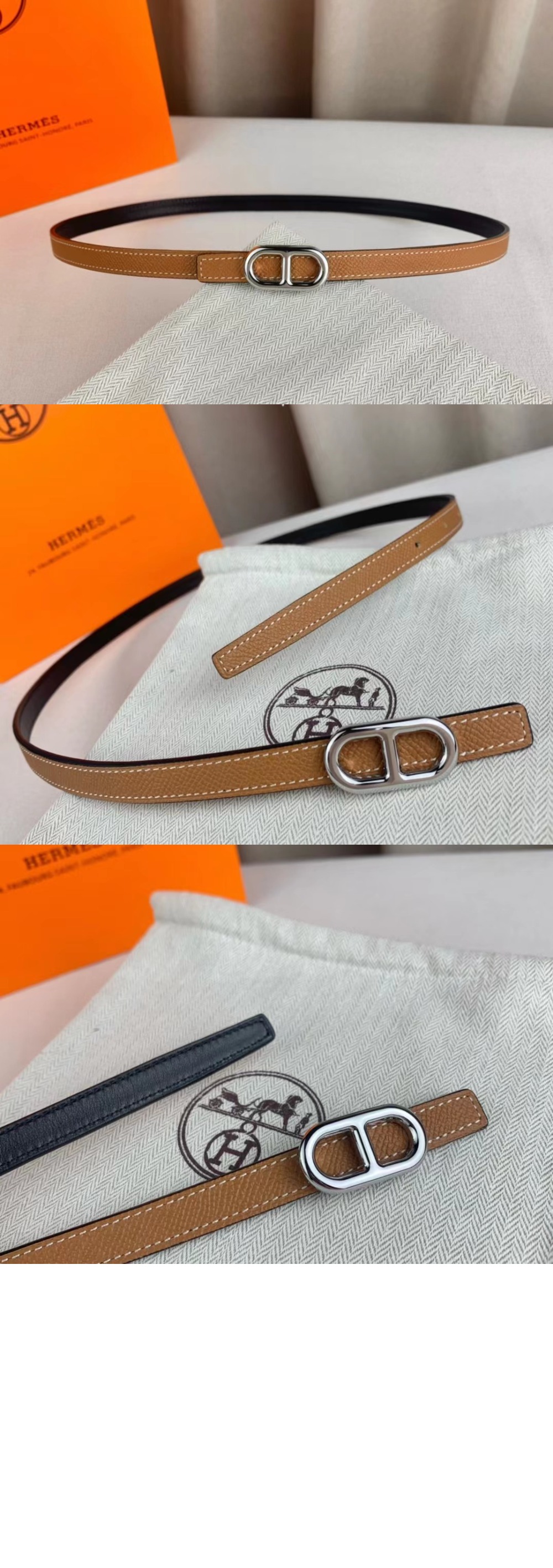 미러급레플리카사이트 | 명품레플리카 전문 쇼핑몰  | 퍼스트원 - Maillon H 버클 양면 가죽 벨트 > 에르메스