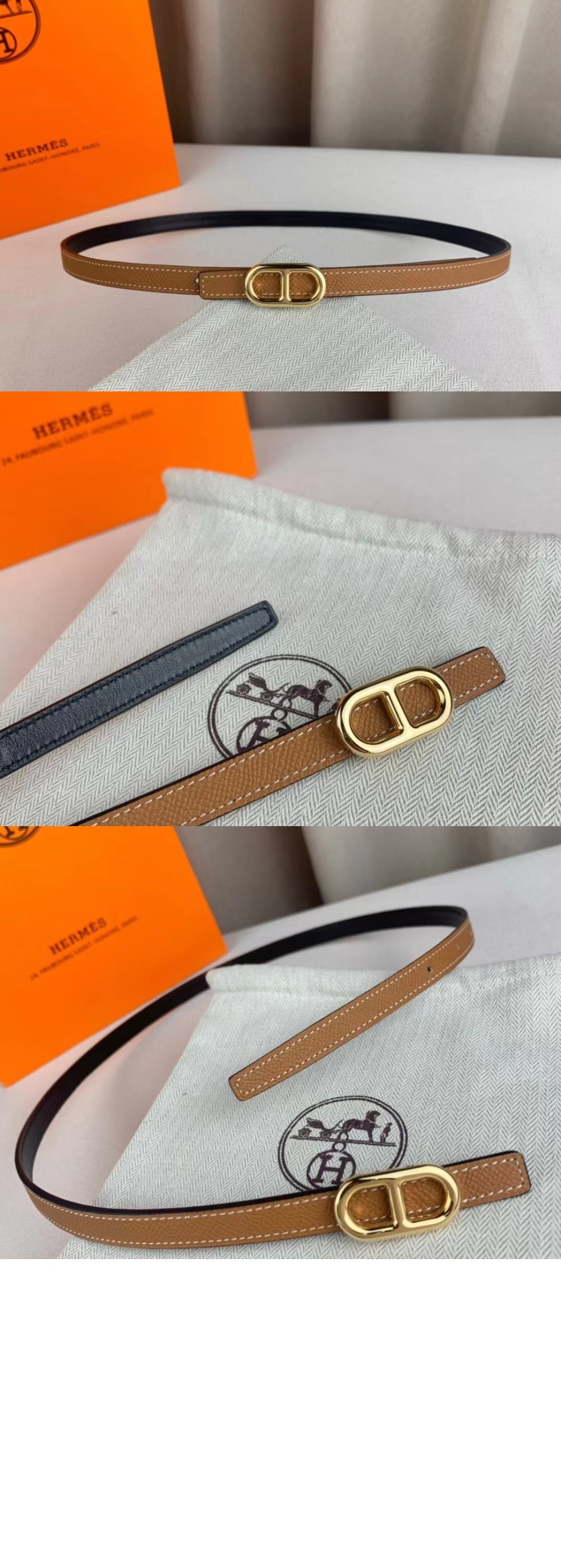 미러급레플리카사이트 | 명품레플리카 전문 쇼핑몰  | 퍼스트원 - Maillon H 버클 양면 가죽 벨트 > 에르메스