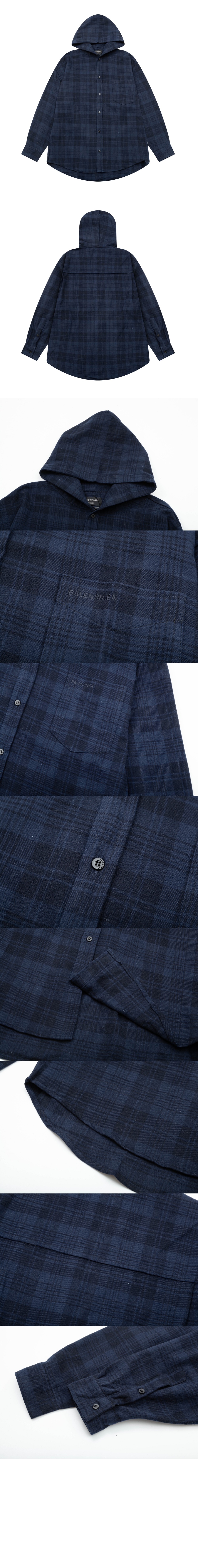 미러급레플리카사이트 | 명품레플리카 전문 쇼핑몰  | 퍼스트원 - 체크 후드 셔츠 코트 > 발렌시아가