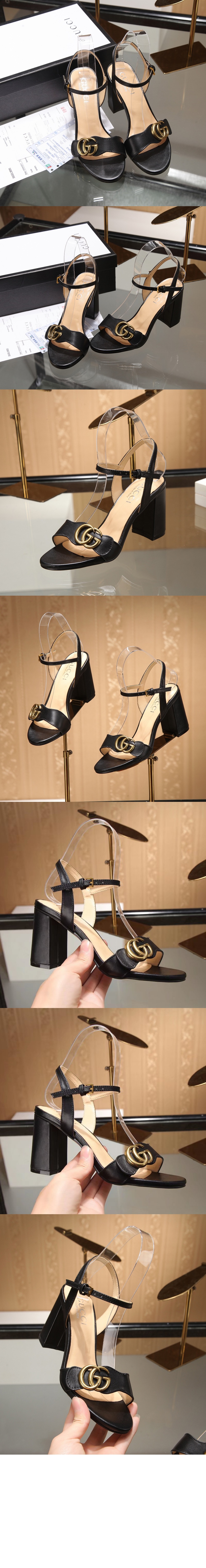 미러급레플리카사이트 | 명품레플리카 전문 쇼핑몰  | 퍼스트원 - 레더 미드힐 샌들 453379 > 구찌