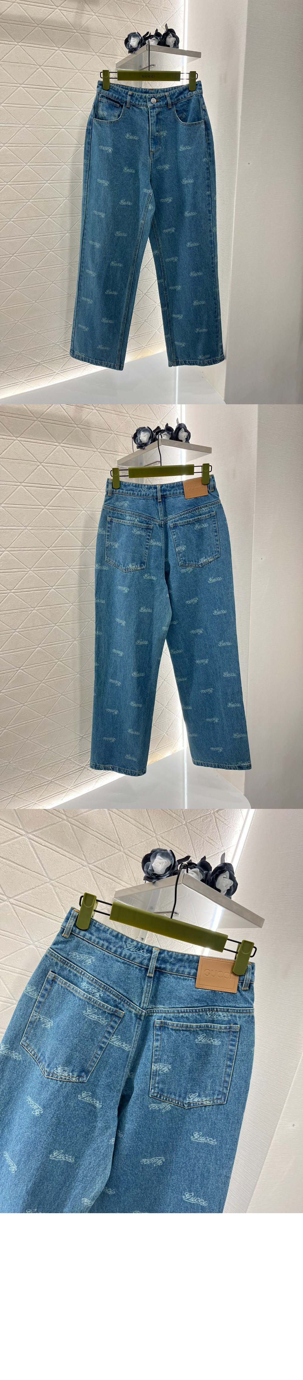 미러급레플리카사이트 | 명품레플리카 전문 쇼핑몰  | 퍼스트원 - 로우 웨이스트 크롭 데님 팬츠 > 구찌