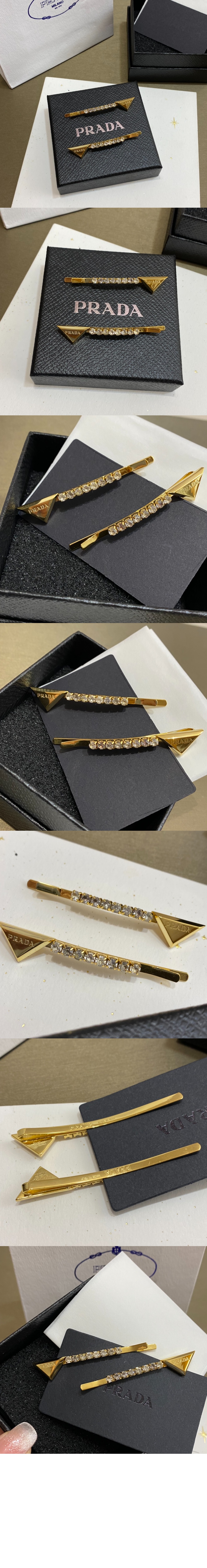미러급레플리카사이트 | 명품레플리카 전문 쇼핑몰  | 퍼스트원 - 장식이 있는 브라스 헤어 클립 1IF098 > 프라다