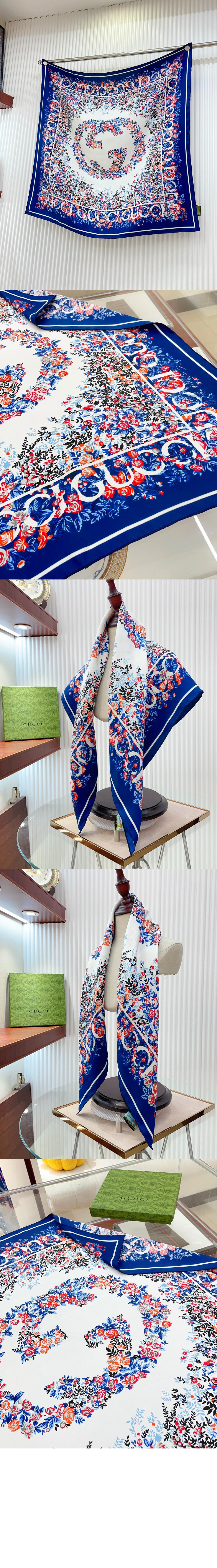 미러급레플리카사이트 | 명품레플리카 전문 쇼핑몰  | 퍼스트원 - 플로라 프린트 실크 스카 783157 > 구찌