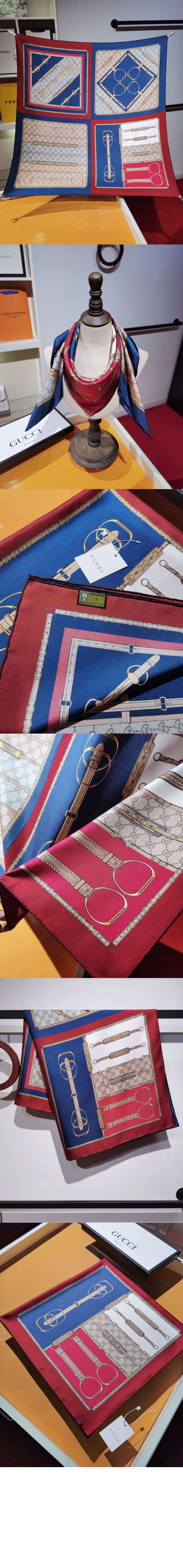 미러급레플리카사이트 | 명품레플리카 전문 쇼핑몰  | 퍼스트원 - 헤리티지 프린트 실크 스카프 786222 > 구찌